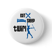 Eat Sleep Twirl Blue Pins