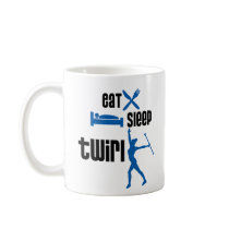 Eat Sleep Twirl Blue Mugs