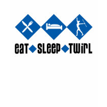 Eat Sleep Twirl Blue t-shirts