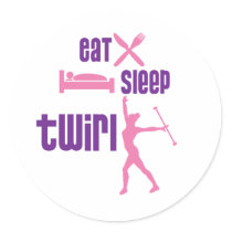 Eat Sleep Twirl stickers