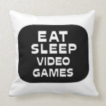 Eat Sleep Video Games Pillow