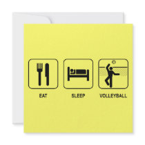 Eat Sleep Volleyball Invitation