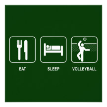 Eat Sleep Volleyball Invitation