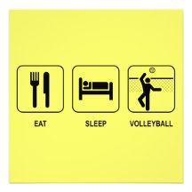Eat Sleep Volleyball Invitation