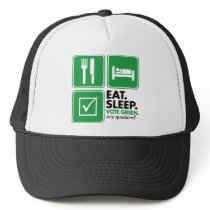 Eat Sleep Vote Green hats
