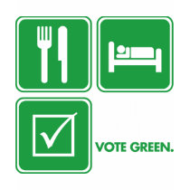 Eat Sleep Vote Green - White t-shirts