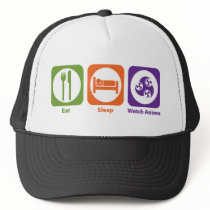 Eat Sleep Watch Anime Trucker Hat