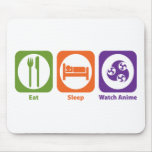 Eat Sleep Watch Anime Mouse Mat
