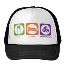 Eat Sleep Watch Anime Trucker Hat
