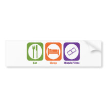 Eat Sleep Watch Films Bumper Stickers