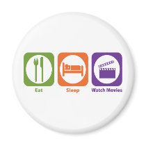Eat Sleep Watch Movies magnets by 1000suns Eat Sleep Watch Movies magnets