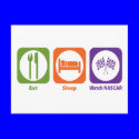 Eat Sleep Watch NASCAR postcards