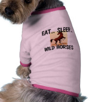 Eat Sleep WILD HORSES pet clothing by AnimalShirts Eat Sleep WILD HORSES pet clothing