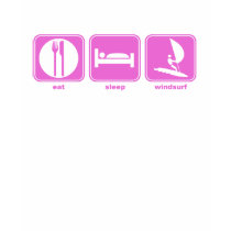 eat sleep windsurf pink t-shirts