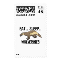 Eat Sleep WOLVERINES postage by AnimalShirts Eat Sleep WOLVERINES postage