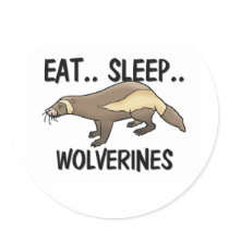 Eat Sleep WOLVERINES stickers by AnimalShirts Eat Sleep WOLVERINES stickers