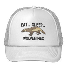 Eat Sleep WOLVERINES Trucker Hats