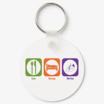 Eat Sleep Write keychains by 1000suns Eat Sleep Write keychains