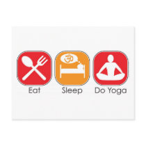Eat Sleep Yoga postcards by mariabellimages Eat Sleep Yoga postcards