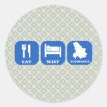 Eat Sleep Yugoslavia Round Stickers