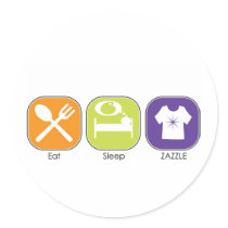 Eat Sleep Zazzle stickers