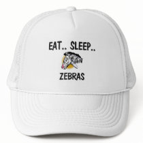 Eat Sleep ZEBRAS hats by AnimalShirts Eat Sleep ZEBRAS hats