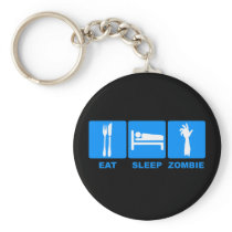 Eat Sleep Zombie Keychain $7.50