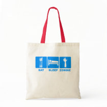 Eat Sleep Zombie Tote $12.95 Tote Bag