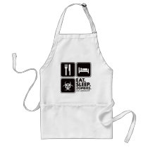 Eat Sleep Zombies - Black aprons by visualnewbie Eat Sleep Zombies - Black aprons