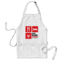 Eat Sleep Zombies - Red aprons by visualnewbie Eat Sleep Zombies - Red aprons