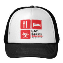 Eat Sleep Zombies - Red Hat