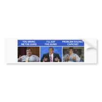 EAT THE GUNS zz.png Bumper Stickers