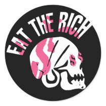Eat the Rich Round Stickers