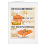 Eat Wisely Stay Healthy 1942 WPA Card