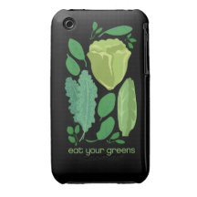 Eat Your Greens Mixed Lettuce leaves vegetarian2 Case-Mate iPhone 3 Case