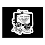 EAT YOUR PARENTS HYPNO TV - Funny Retro Post Card