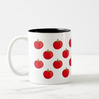 Eat Your Veggies The Tomato Pattern Coffee Mug mug