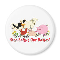 Eating Animal Babies Fridge Magnet