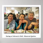 Eating At Schwartz's Deli - Montreal Quebec  Poster