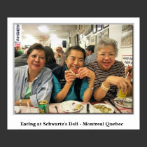 Eating At Schwartz's Deli - Montreal Quebec  posters