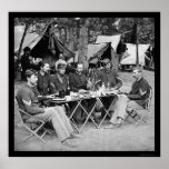 Eating at the Camp Mess at Bealeton, VA 1863 posters