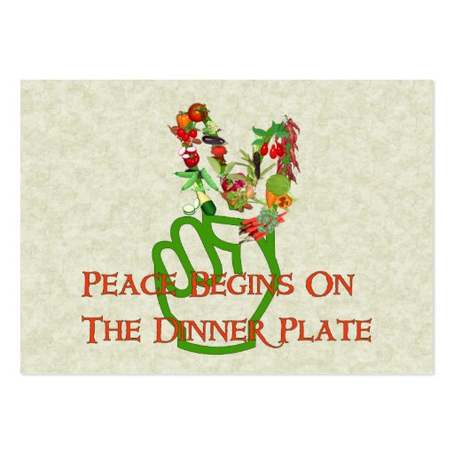 Eating For Peace Business Cards