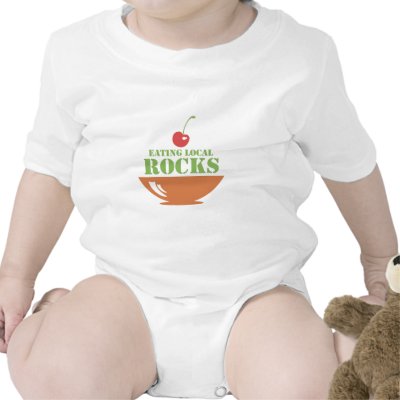 Eating Local Rocks Tee Shirts by evisionarts