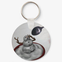Eating Snowman Keychain