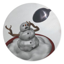 Eating Snowman Sticker