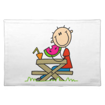 Eating Watermelon Place Mat