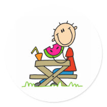 Eating Watermelon stickers by stick_figures Eating Watermelon stickers