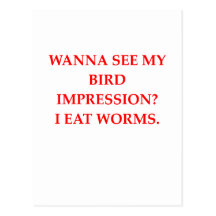 eating worms postcards