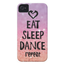 EatSleepDanceglitter.jpg iPhone 4 Case-Mate Case