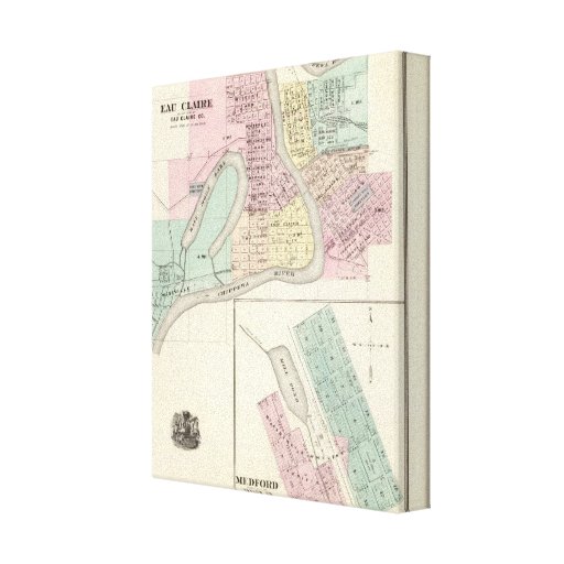 Eau Claire and Medford Stretched Canvas Print